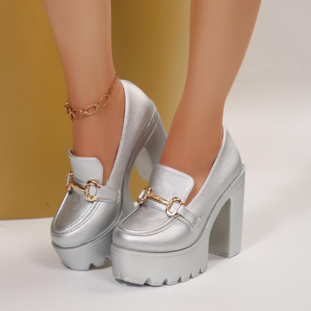 Fashion 2025 New Women Slip On Heel Highs Shoes Trend Luxury Elegant Pumps Platform Baotou Vintage Comfortable Shoes Zapatos De Mujer