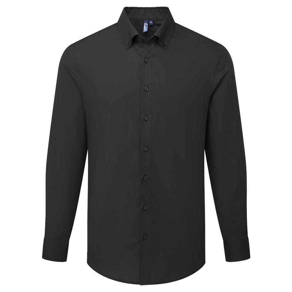 Premier Mens Supreme Oxford Long-Sleeved Formal Shirt