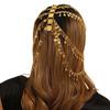 Middle Eastern Style Golden Headpiece With Tassels And Coin For Womens Winter Travel