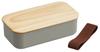 Skater Bento Single Wooden Lunch Belt Small Dishwasher and Microwave Mauve Box, 400ml, Tier, Lid, Included, Capacity, Safe, Gray, PAL5FK-A