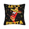 Decorative Pillow Cover Lets Fiesta Cinco De Mayo  Merch Bedroom  Throw Pillow Case Cover Zipper Multi Size