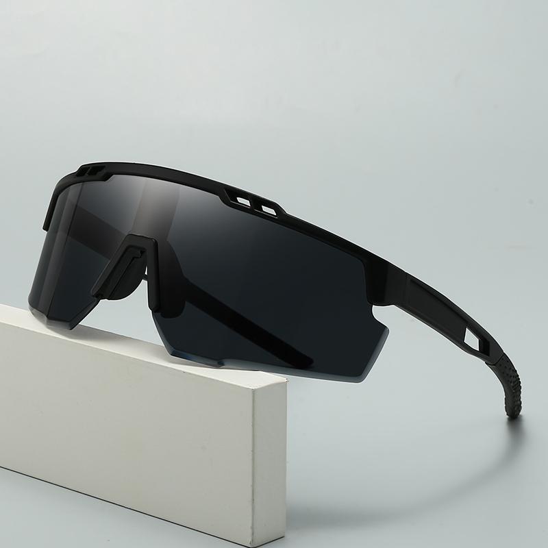 New Outdoor Fashion Riding Windproof Glasses With Large Frame Integrated Uv Protection Sports Sunglasses 3254