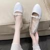 Fashion Ladies Footwear Elegant Party Leather Casual Pointed Toe Women's Flat Shoes Shallow With Heel Vacation Y2k Quick Delivery Shoe