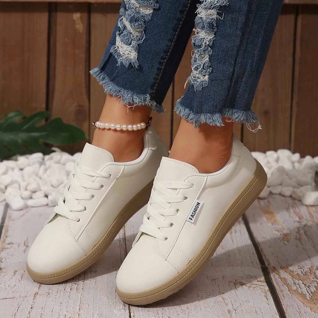 Маленькие белые туфли женские 2025 весна и лето импортные новые туфли женские туфли повседневная спортивная обувь однотонные белые туфли