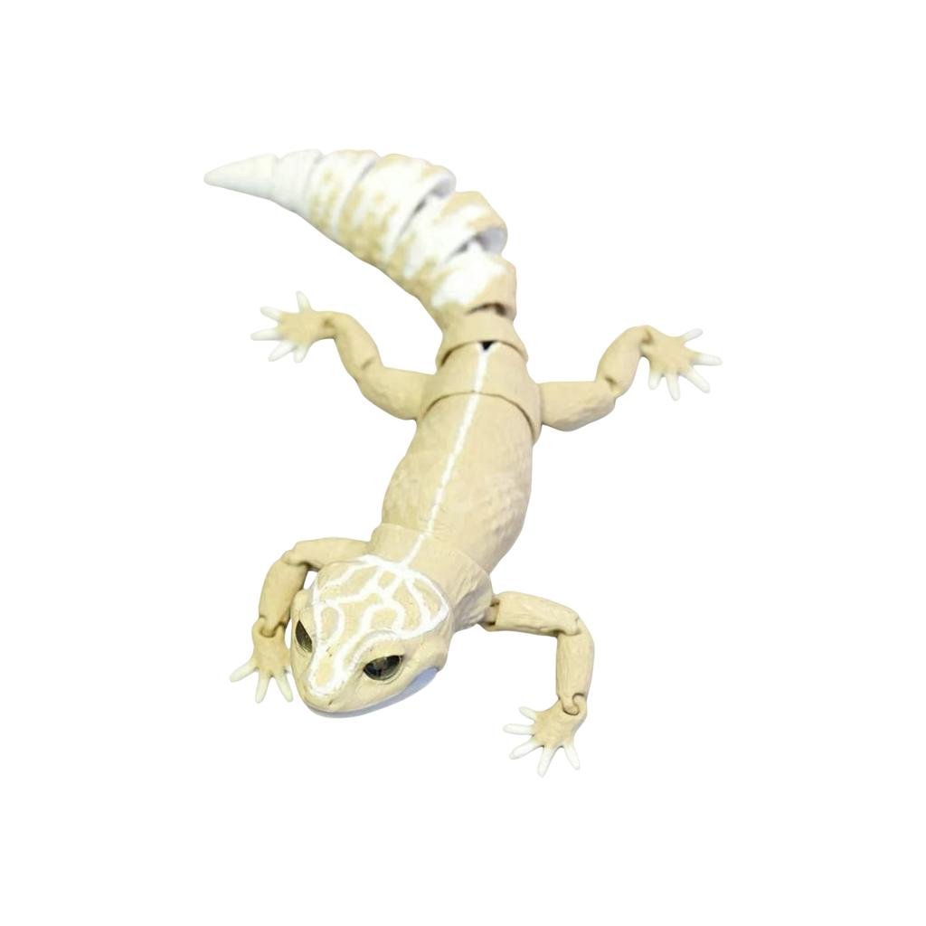 3D Printed Leopard Figurine, Movable Lizard Sculpture, Home Décor, Realistic Reptile Collectible Desktop Ornament, Suitable For Collectors.