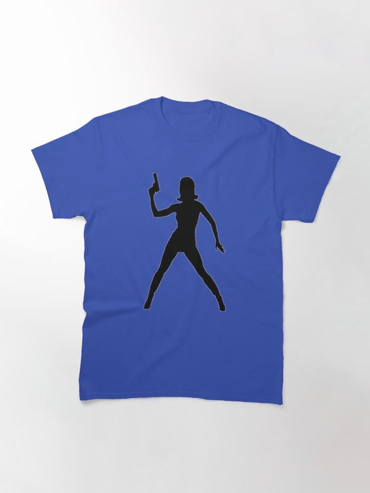 James Bond Girl with GUN pistol in hand Classic T-Shirt