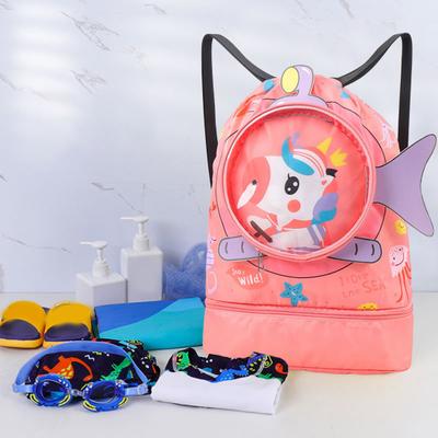Детская сумка для плавания с рисунком из мультфильма, рюкзак с завязками, легкая пляжная сумка для бассейна, спортзала, водонепроницаемая спортивная сумка для хранения