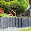 3pcs Plastic Material Decorative Fence Panels Imitation Stone Texture Landscape Barrier  Yard Patio