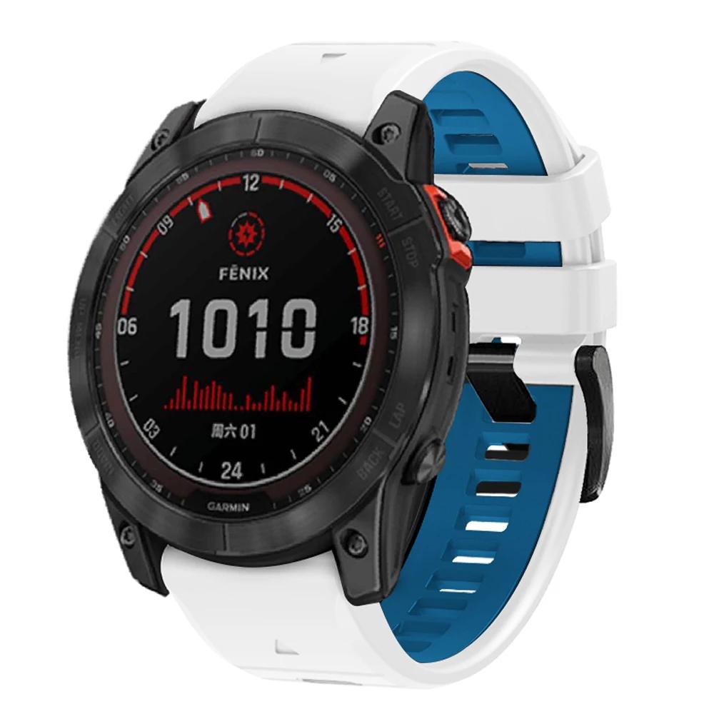 26 мм 22 мм Быстросъемный силиконовый ремешок для часов Garmin Fenix 8 7 7X Pro Solar Fenix 6 6X Pro Fenix 5 5X Plus Замена Спортивный ремешок