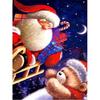 Diamond Painting Cross Stitch Full Round Drill Santa Claus and Bear Diamond Embroidery