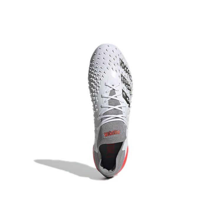 adidas Predator Freak.1 Low FG Белый Солнечно-Красный Унисекс Кроссовки Облачно-Белый Железно-Металлический FY6263