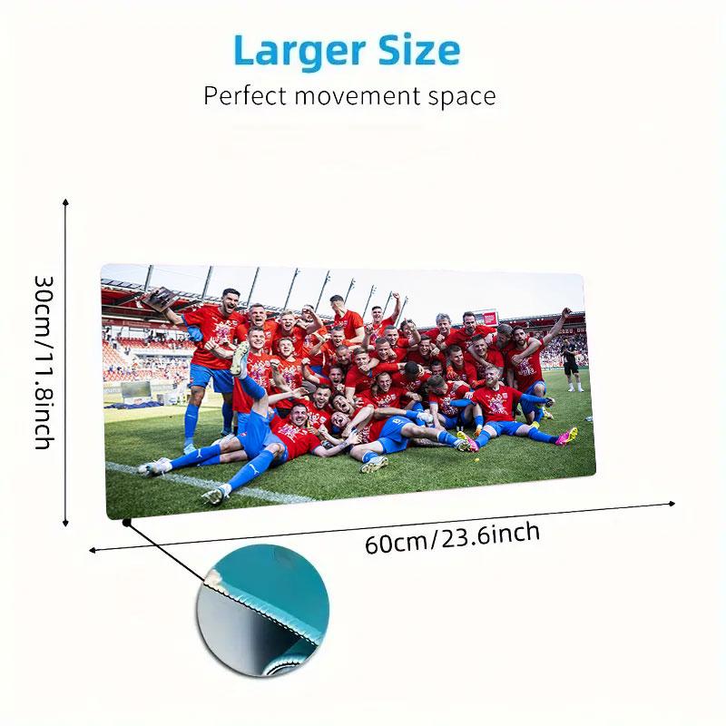 FC Heidenheim Mouse Pad, Large Gaming Desk Mat, Non-slip XXL Mousepad for Laptop & Tablet, Mini PC Playmat with Stitched Edges