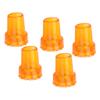 5PCS 22mm Single Angle Cane Tips Imitation Tire Texture Preservative Nonslip Rubber Translucent