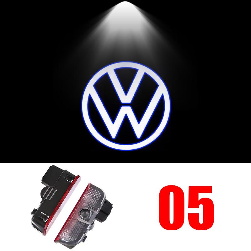2Pcs LED Car Door Projector Welcome Ghost Shadow Light For VW Touareg Golf 5 6 7 Passat B6 B7 B8 B9 MK6 MK7 R GTI Accessories
