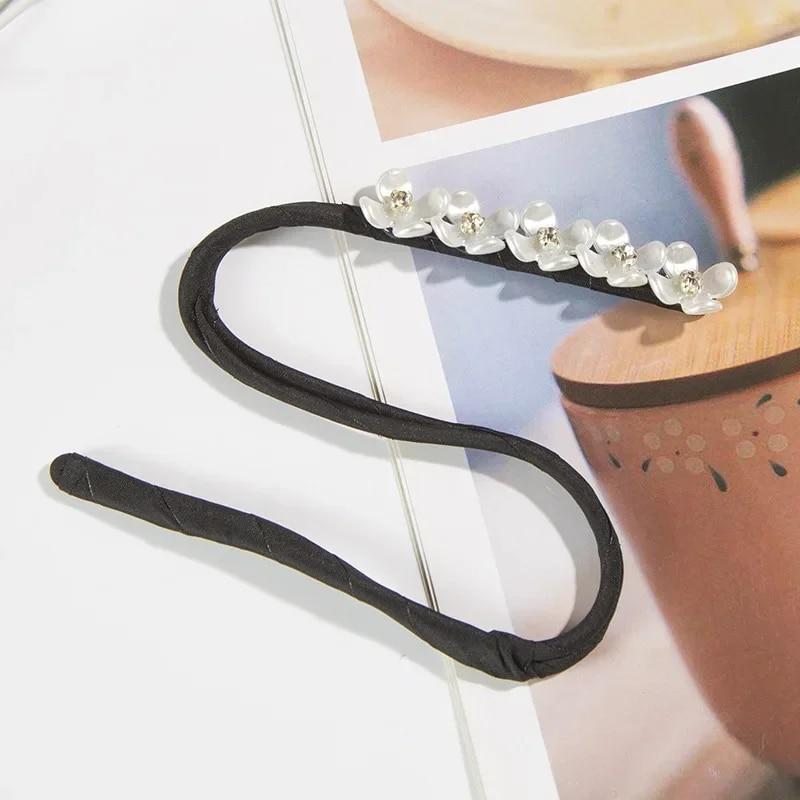 1pc Elegant Pearl Flower Bun Maker Korean Lazy Hair Curler Styling Accessories Hair Style Hairpin Hair Braiding Braider Hairgrip