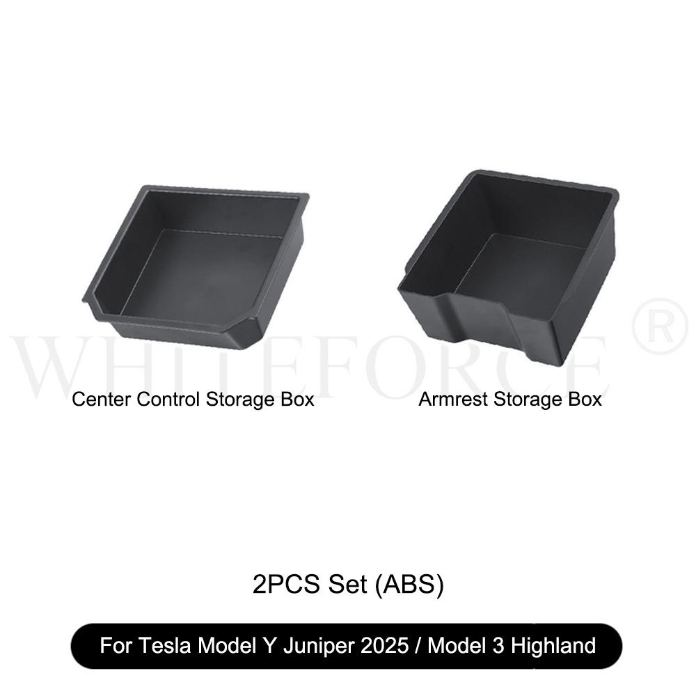 For Tesla Model Y Juniper Center Console Storage Box Trays Armrest Hidden Box Model 3 Highland Center Armrest Organizer Case Box