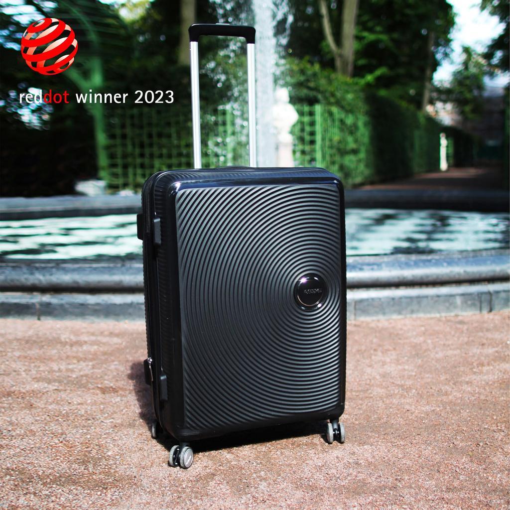 Чемодан-кейс CURIO Спиннер Расширяемый Открывающийся как книга 68см Черный [American Tourister] 68/25 75/91л 3.9кг