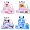3Pcs/set Anime Naruto Canvas Back To School Backpack for Girl Lunch Bag Boy Backpack Student Laptop Bags Set Children Pen Bag
