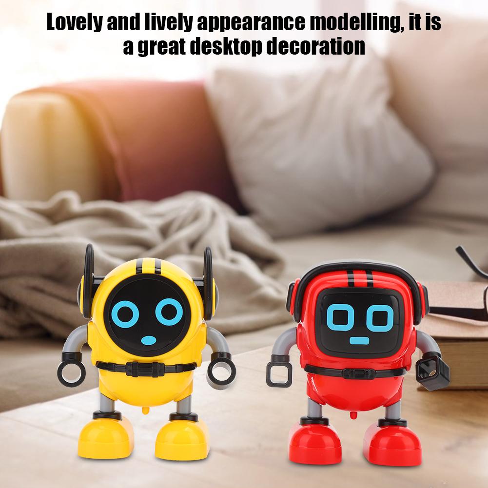 Lovely Plastic 2in1 Gyro Robot Model Kids Game Toy Spinning Top Decoration