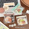 Cute Capybara Coin Storage Bag Cartoon Design Pvc Zipper Waterproof Storage Bag Small Cosmetic Bag Clear Pouch Mini Wallet