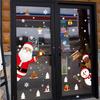 Christmas Stickers for Window Showcase Removable Santa Clause Snowman Home Decor Decal
