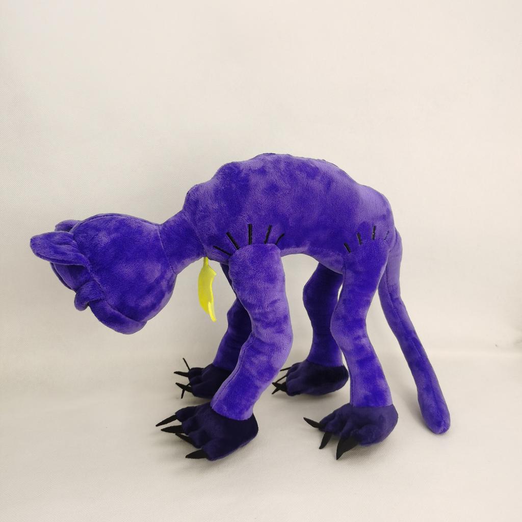 Страшный фиолетовый кот монстр улыбка животное большой фиолетовый кот плюшевая игрушка