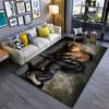 Horses fighting in dramatic scenery carpet Yoga living room room decor children's crawling mat doormat area rug games mat