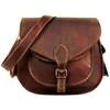 Handmade Women's Vintage Brown Leather Cross Body Bag.