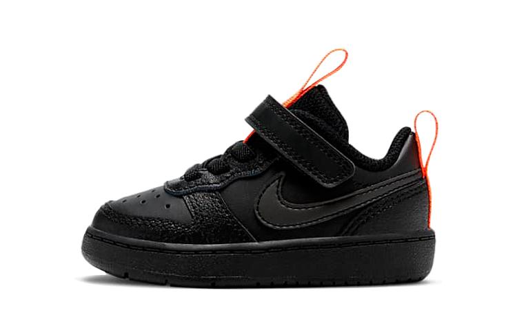 Nike Кроссовки для малышей Court Borough, нескользящая амортизирующая подошва, износостойкие, дышащие, низкие, черные CT3963-001