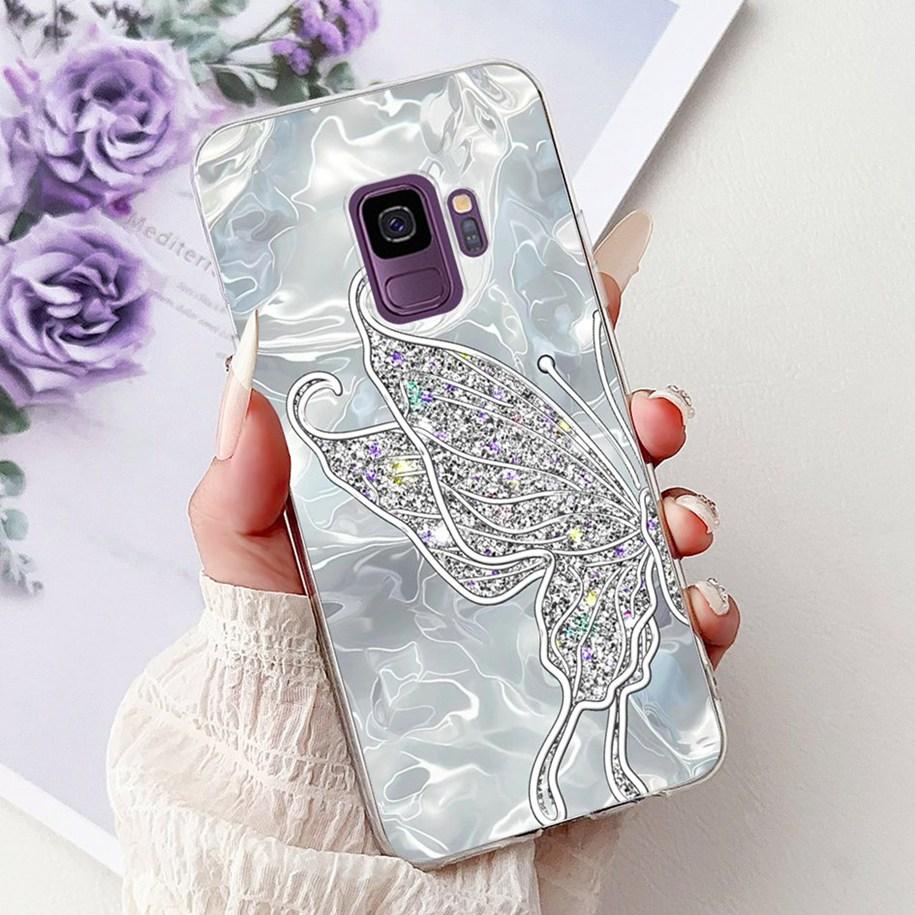 Чехол для Samsung Galaxy S9 SM-G960F Чехол Модный Цветок Мягкий Тонкий Задняя Крышка Для Samsung S9 Plus S 9 GalaxyS9 S9+ SM-G965F Capa