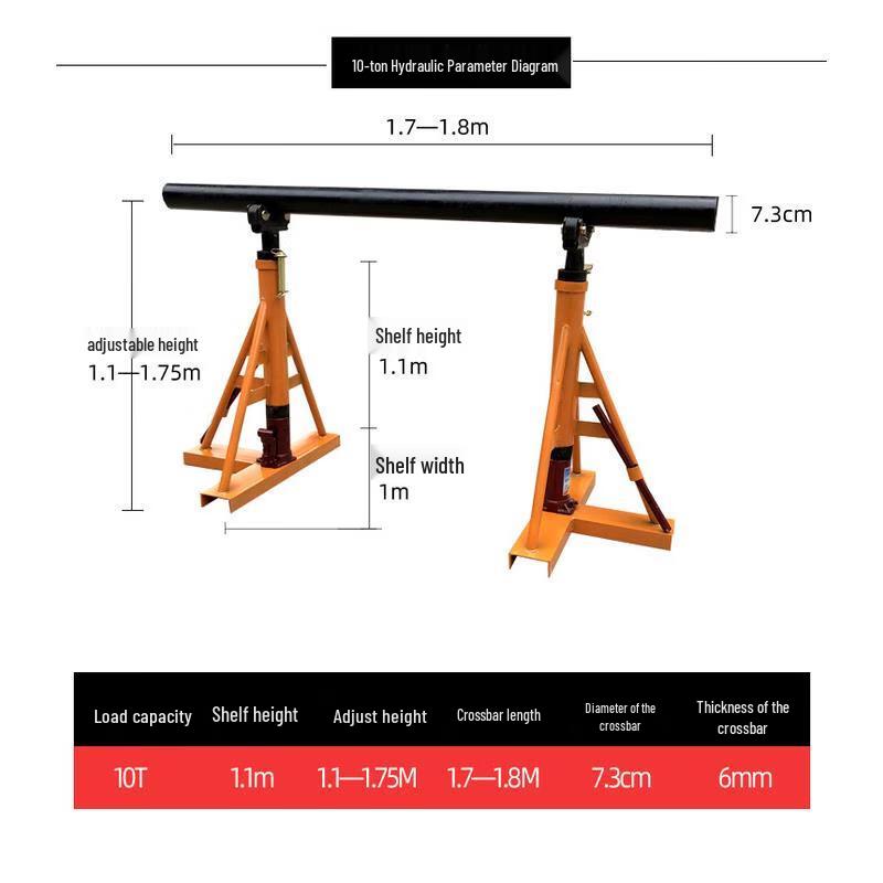 Jundingying Reinforced 10-Ton Hydraulic Cable Spool Stand