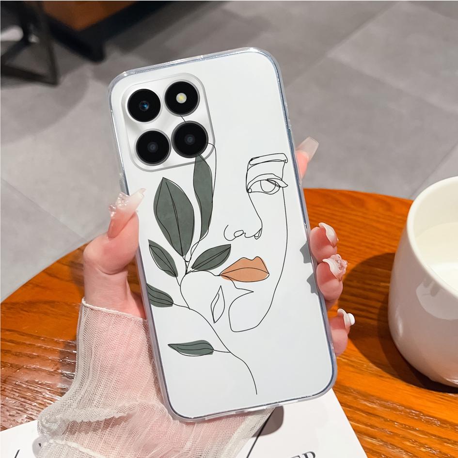 Чехол для Honor X6a X7a X8a Y6S 9S 9X Pro 20S 20 50 lite задняя крышка Роскошный космонавт девушка мягкий силиконовый прозрачный матовый противоударный бампер для чести