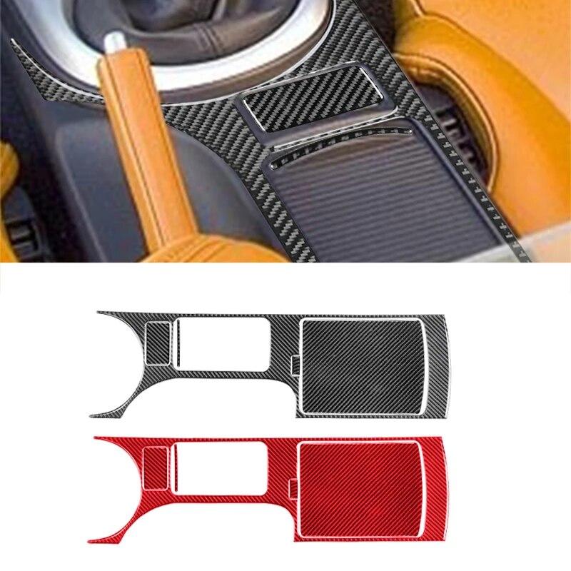 Car Styling Auto Central Control Storage Panel Decoration Sticker For Nissan 350z Z33 2006-2009 Carbon Fiber Trim Accessories