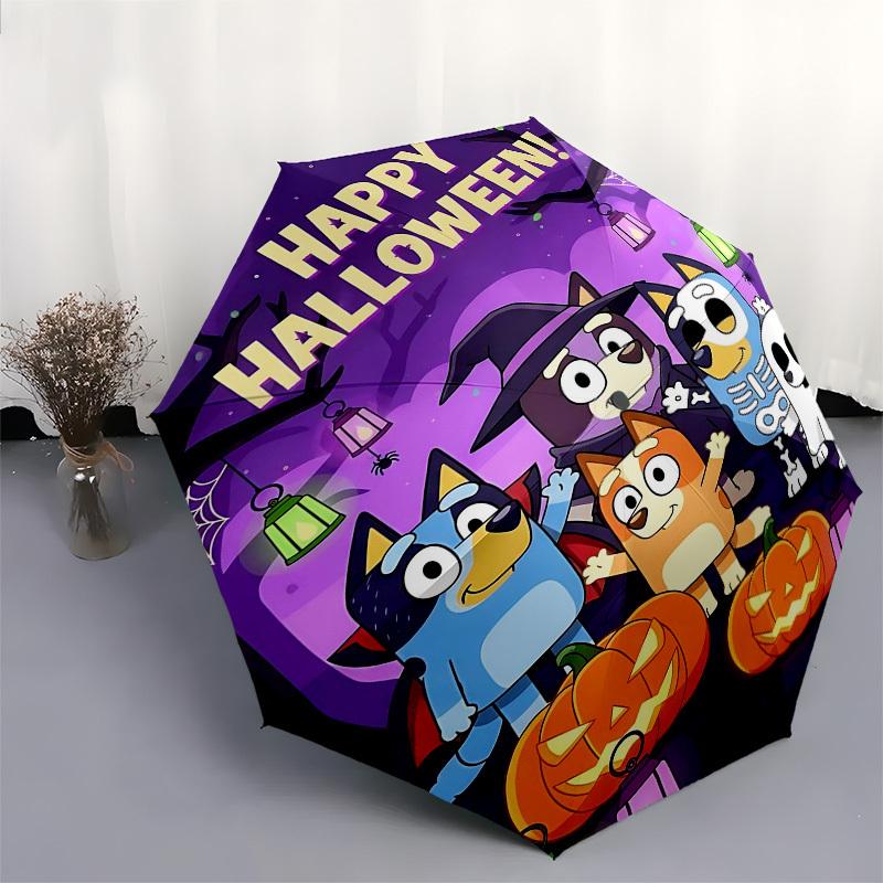 1pc Halloween GhostOpen/Close Umbrella-Windproof, Compact Travel Umbrella, Sturdy 8-Rib Shaft1167