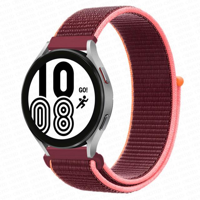 Нейлоновый ремешок 20/22 мм для Samsung Galaxy watch3 4/classic/Active 2 Gear S3/S2, браслет-ремешок Correa Amazfit GTS 2 Huawei Watch GT 2e Pro, профессиональный ремешок