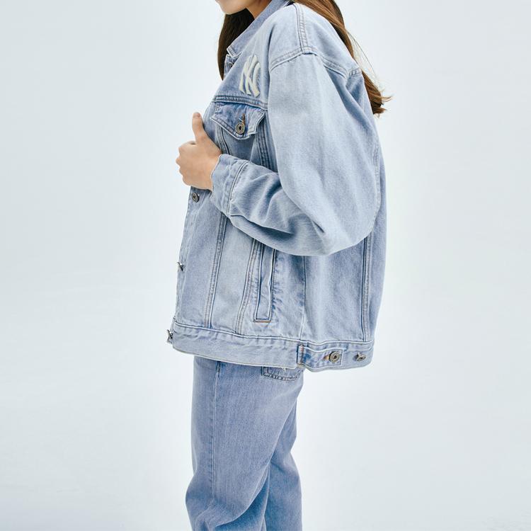 MLB Base Logo Denim Jacket Unisex Blue 31JPN2011-50U