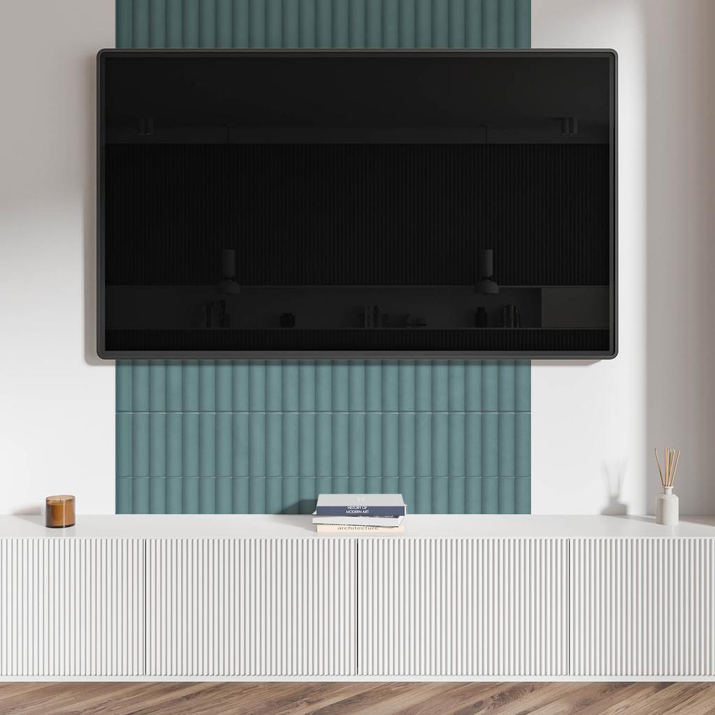 Dekoracyjny Panel Ścienny Samoprzylepny Winyl 120X60 Cm Równoległe Pionowe Pasy