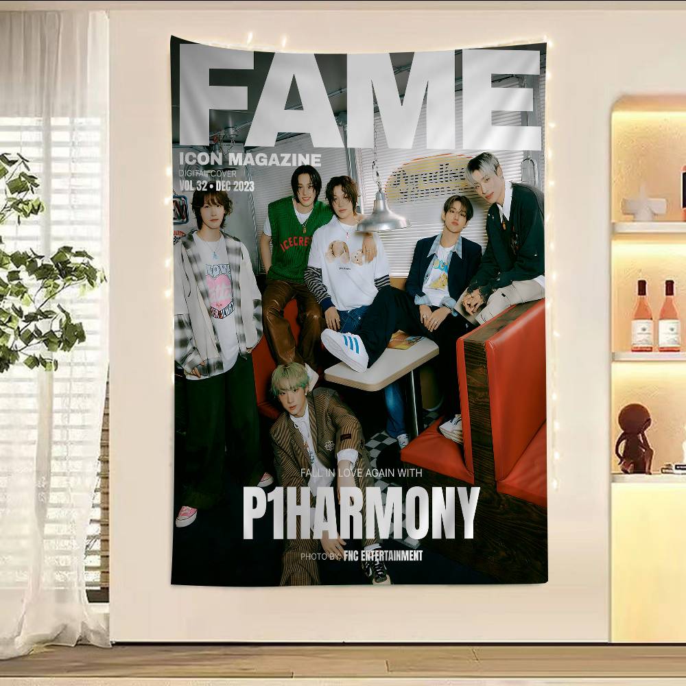 PP1Гармония KPOP Мультяшный Подвесной Богемный Гобелен Подвесной Таро Хиппи Настенные Ковры Общежитие Японский Гобелен