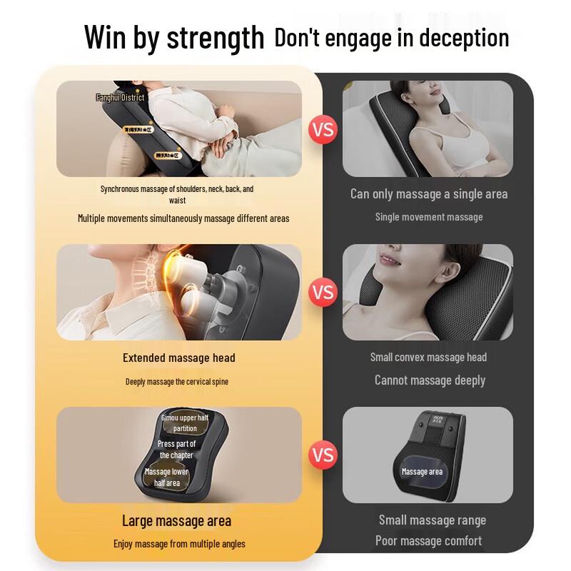 AUX K6 Back and Waist Massage Cushion with Mugwort Heat CN plug (adapter included)