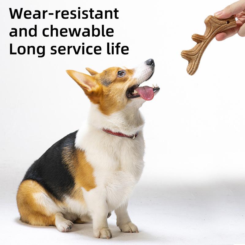 Dog toys, deer antlers, grinding teeth sticks, small, medium, and large dogs, bite resistant dog toys, pet supplies