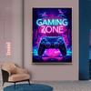 Dragon Assassin Space Armor Gaming Zone Canvas Posters Prints Wall Art Pictures Modern Gamer Bedroom Esports Room Decor Gifts
