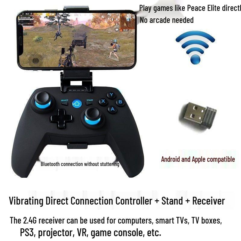 Игровой контроллер с вибрацией Bluetooth для Android, ТВ и ПК - Совместим с Minecraft и PUBG