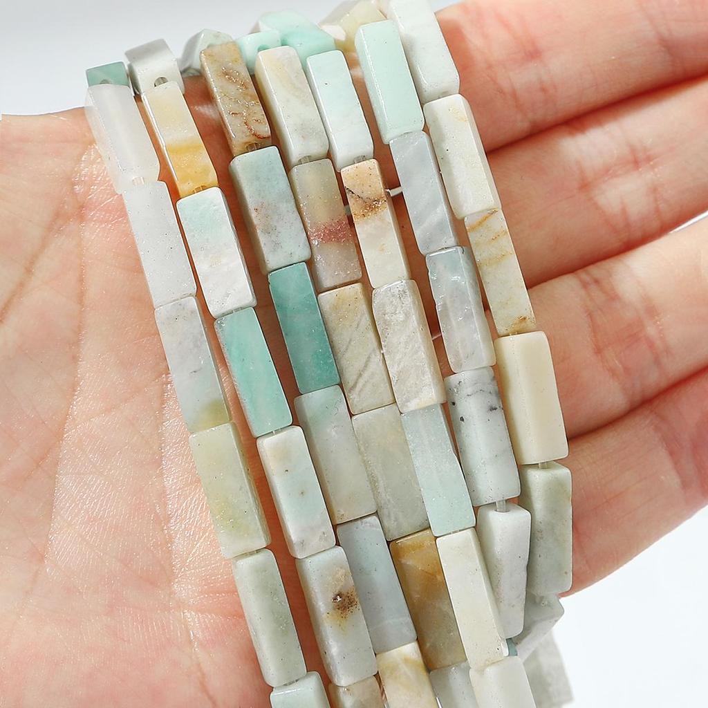 30 шт. Бусины из натурального камня, квадратные бусины-трубочки, агат, тигровый глаз, аметист, разделительные бусины для изготовления украшений, DIY браслет, ожерелье, серьги (40см)