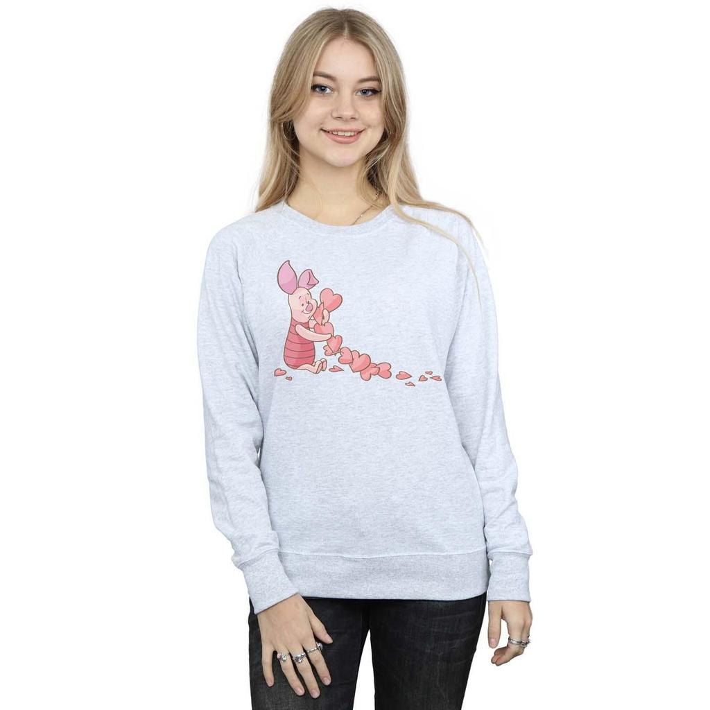 Disney Womens/Ladies Winnie The Pooh Piglet Chain Of Hearts Sweatshirt