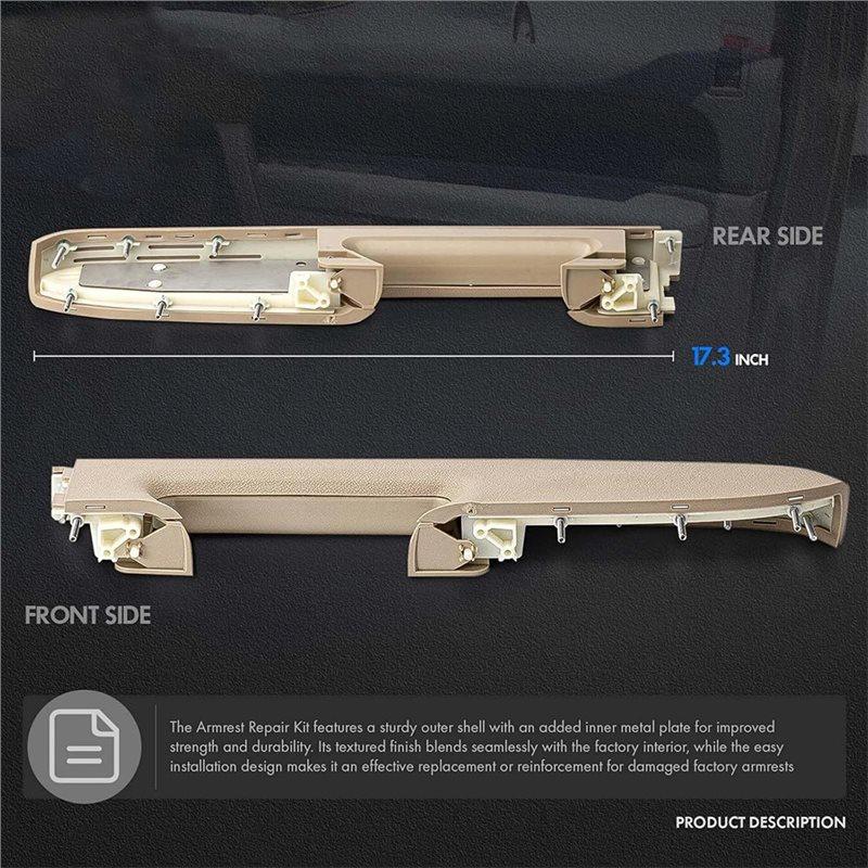 For Chevy Silverado 1500 2500HD 3500HD 2010-2014 For GMC Sierra 1500 2500 HD Compatible Front Left Armrest Repair Kit- 22818467