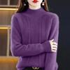 Sweaters Fashion Autumn Winter Warm Wool Soft Long Sleeve Sweater Jumpers for Women Thick Loose Elasticity Turtleneck Pullovers Knit Top