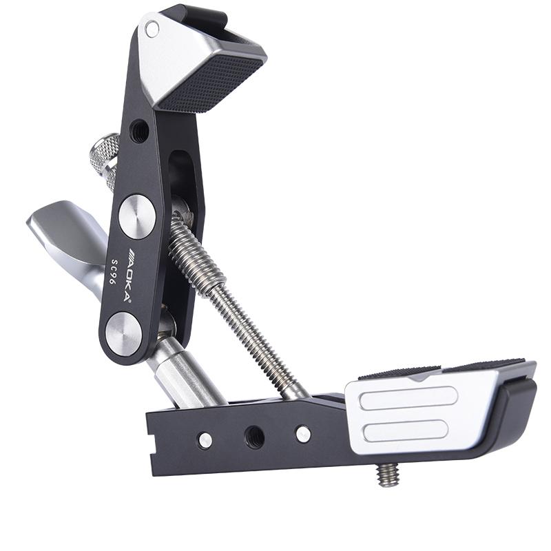 AOKA SC96 Super Travel Clamp Aluminum Alloy Tripod Mount Clip Bracket Holder for Camera
