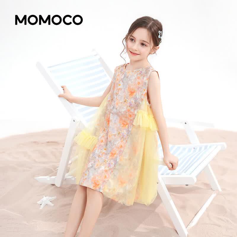 Летнее платье для девочек MOMOCO, милое, принцессы