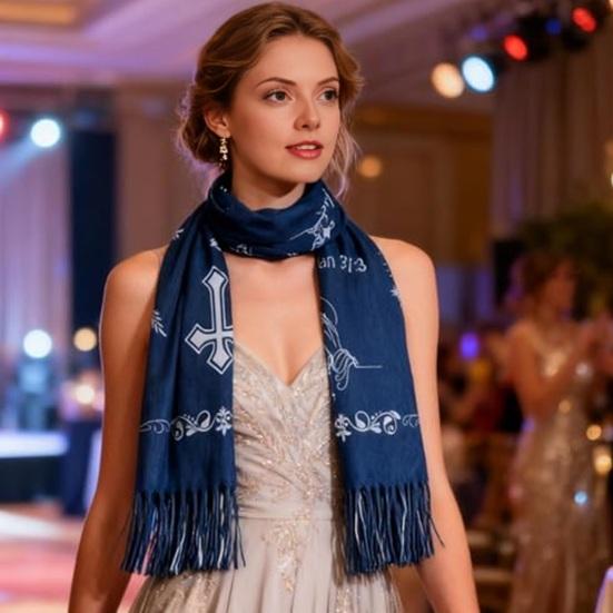 Женская молитвенная шаль Мягкая Удобная посадка Христианская молитвенная шаль Духовный дизайн Религиозная молитвенная накидка Медитация Вера Размышление Шарф