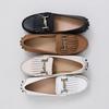 Jisyu Cowhide Chiri Fringe Driving Loafers